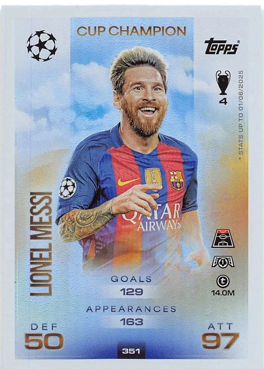 351 Lionel Messi (FC Barcelona) Cup Champion