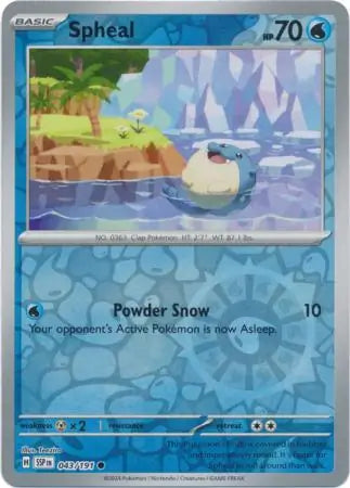 043/191 Spheal Reverse Holo Surging Sparks Pokémon Card