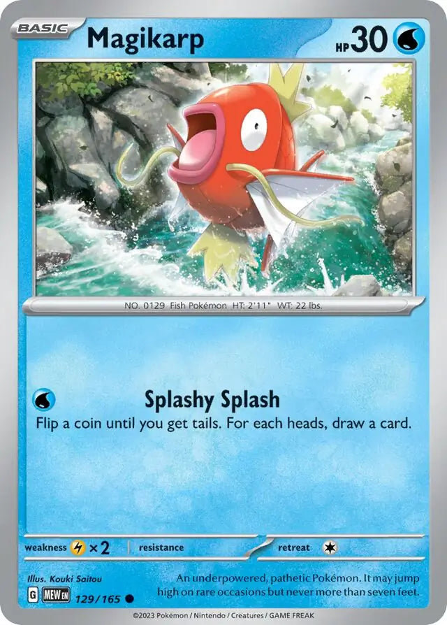 129/165 Magikarp 151 Pokémon Card