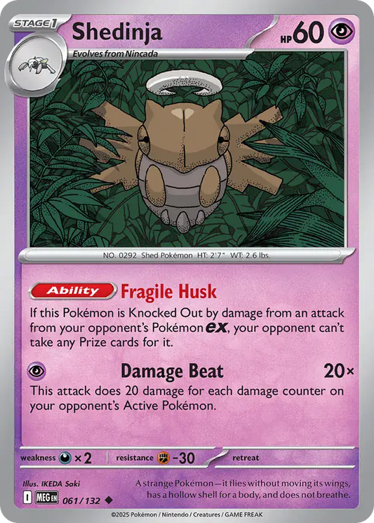 061/132 Shedinja Mega Evolution Pokémon Card