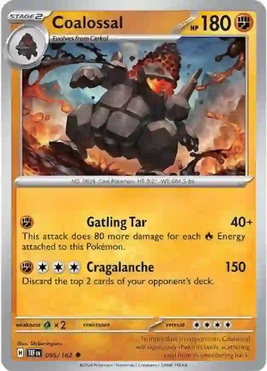 095/162 Coalossal Scarlet & Violet Temporal Forces Pokémon Card