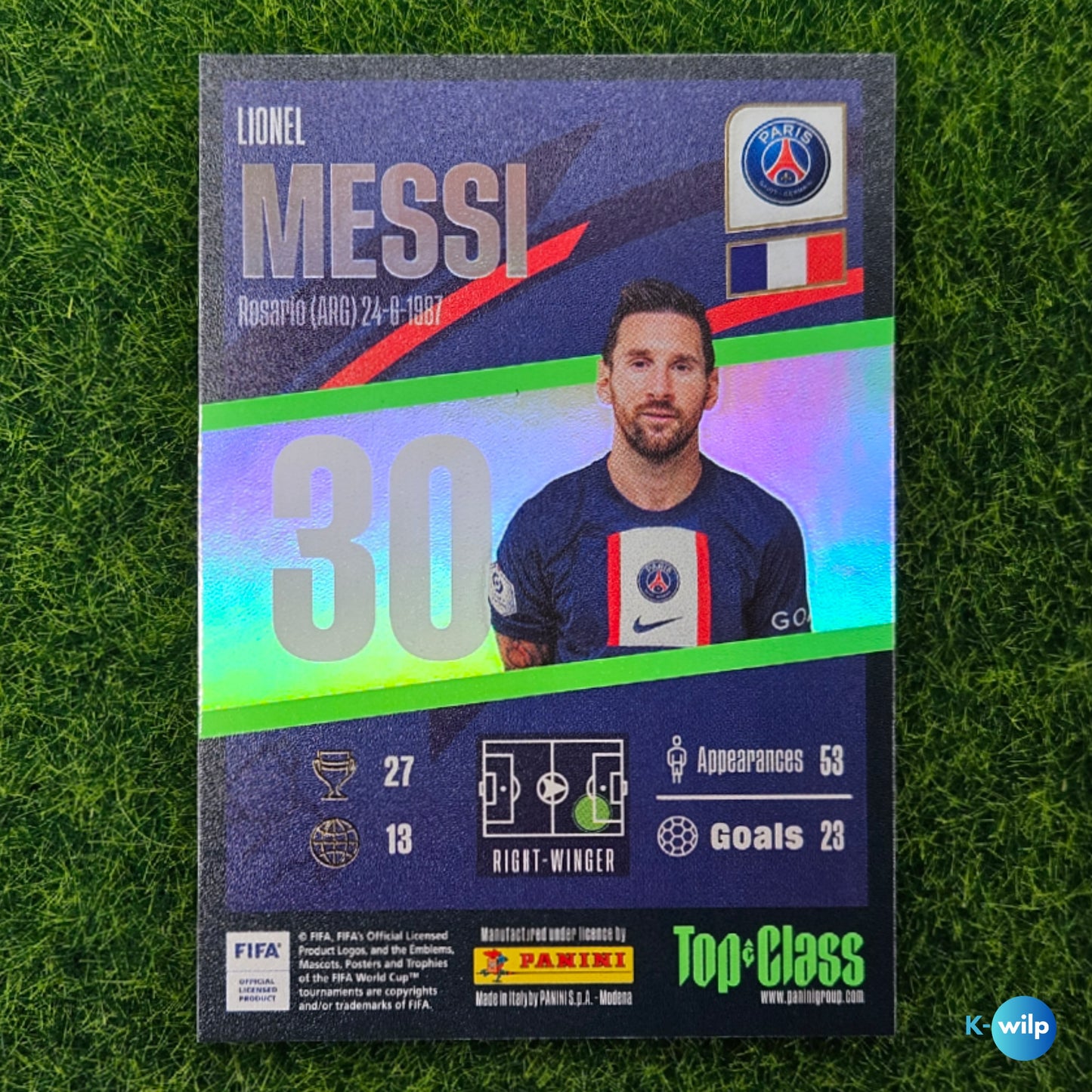 Lionel Messi 2023 Panini Top Class Paris Saint-Germain Trading Card Number #195 Football Trading Card