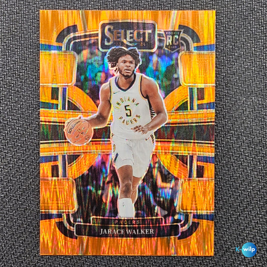 086 Jarace Walker 2023-24 Orange Flash Prizm Rookie RC Panini Select Basketball Trading Card.