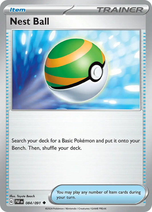 084/091 Nest Ball Paldean Fates Pokémon Card