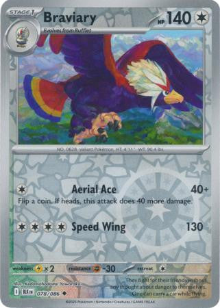 078/086 Braviary Reverse Holo Black Bolt Pokémon Card