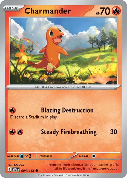 004/165 Charmander 151 Pokémon Card