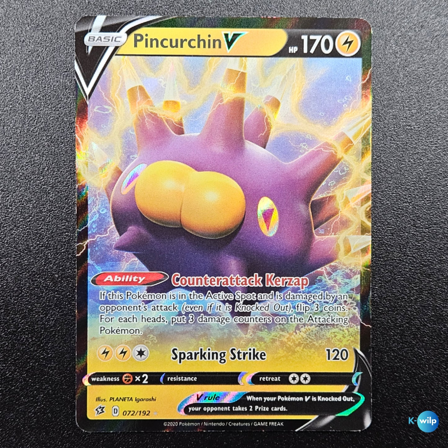 Pincurchin V 073/192 Rebel Clash English Pokémon Trading Card