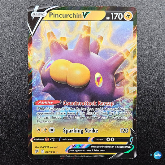 Pincurchin V 073/192 Rebel Clash English Pokémon Trading Card
