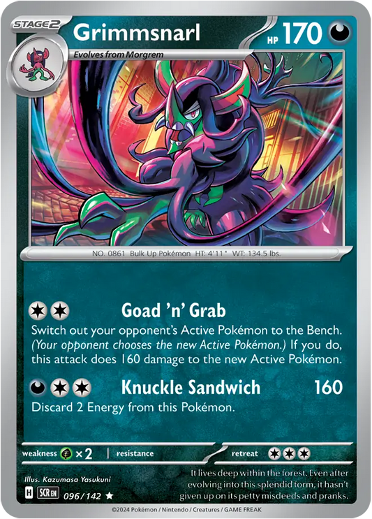 096/142 Grimmsnarl Stellar Crown Pokémon Card