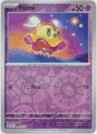 068/142 Flittle Reverse Holo Stellar Crown Pokémon Card