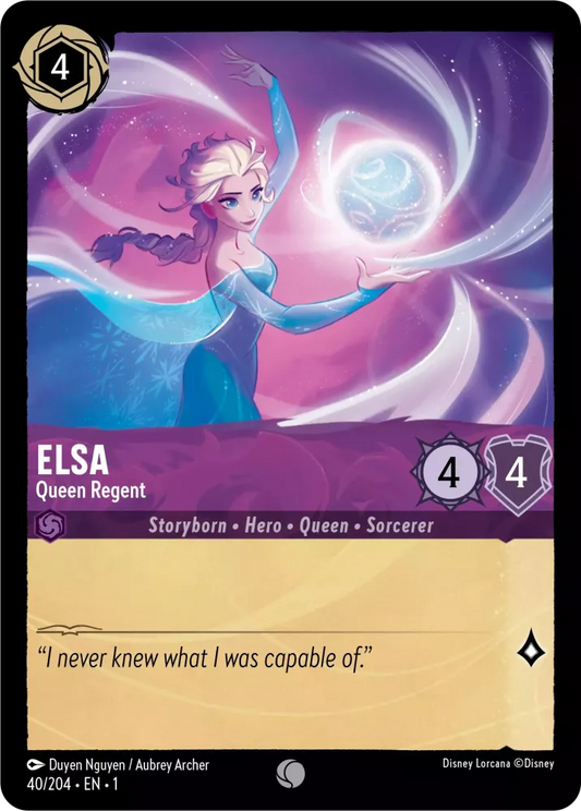 040/204 Elsa Queen Regent Disney Lorcana The First Chapter Card
