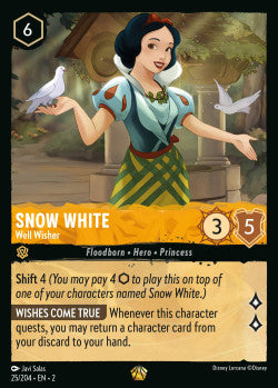 025/204 Snow White - Well Wisher Disney Lorcana Rise Of The Floodborn Card