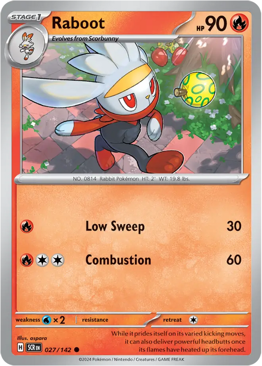 027/142 Raboot Stellar Crown Pokémon Card