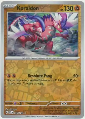 090/142 Koraidon Reverse Holo Stellar Crown Pokémon Card