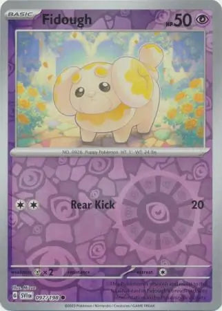 097/198 Fidough Reverse Holo Scarlet & Violet Base Set Pokémon Card