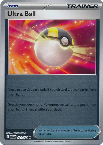 131/132 Ultra Ball Reverse Holo Mega Evolution Pokémon Card