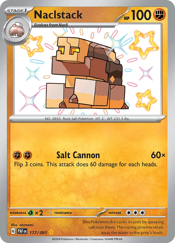 177/091 Naclstack Paldean Fates Pokémon Card