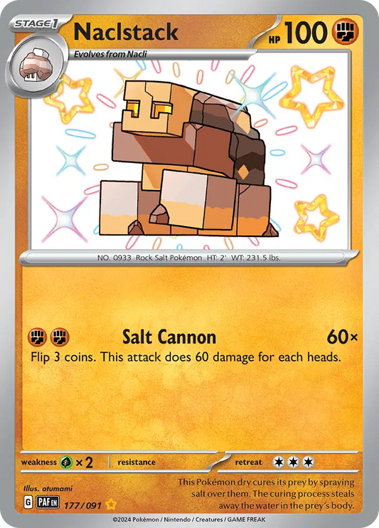 177/091 Naclstack Paldean Fates Pokémon Card