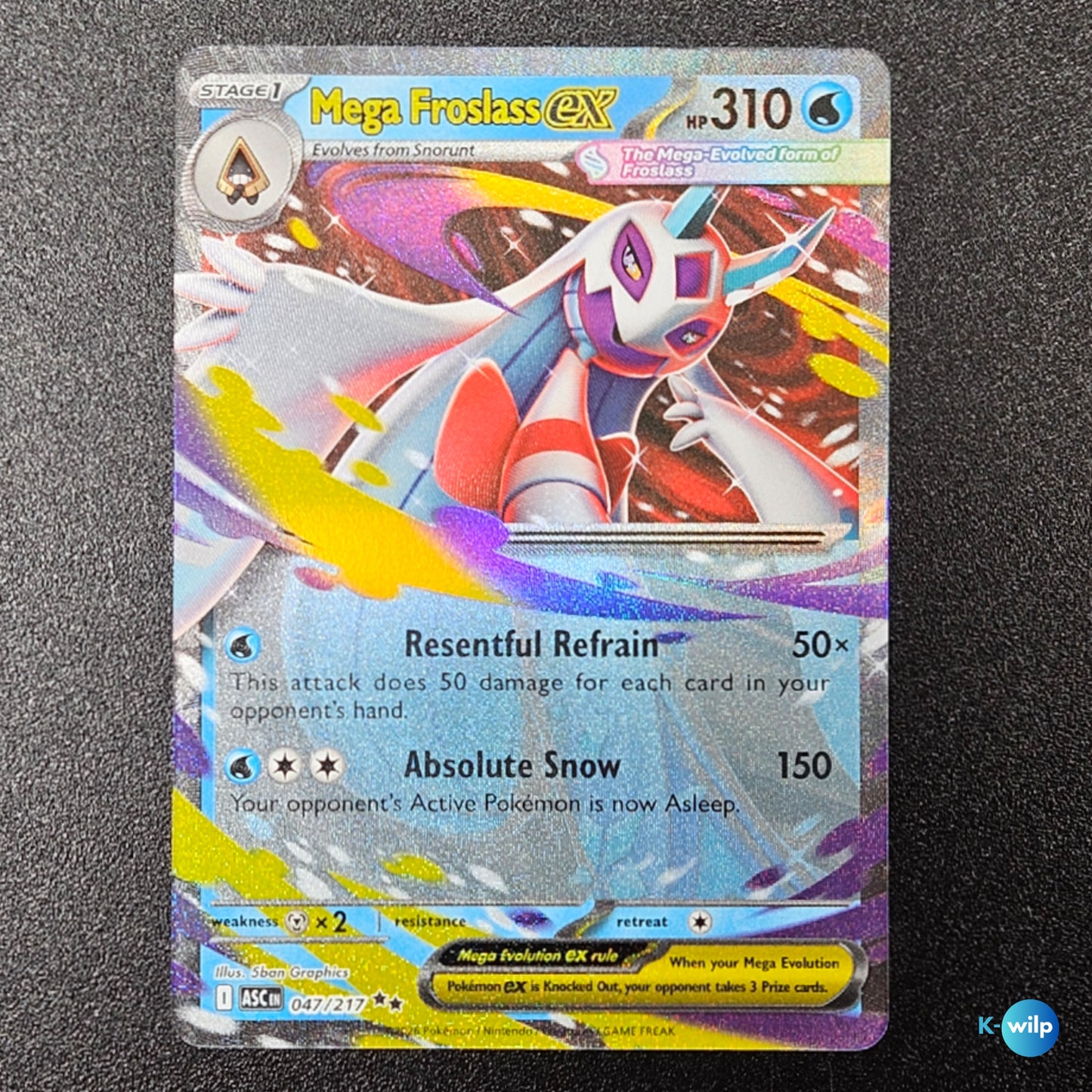 Mega Froslass ex 047/217 Ascended Heroes Holo Double Rare Pokémon Trading Card
