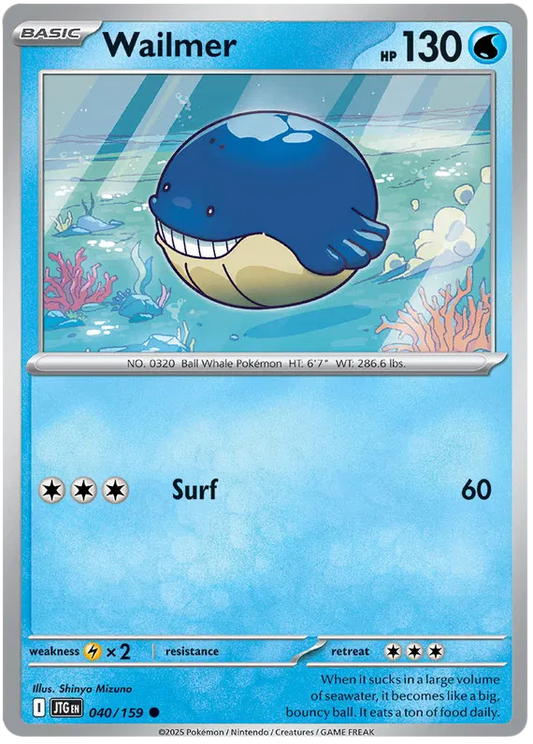 040/159 Wailmer Journey Together Pokémon Card